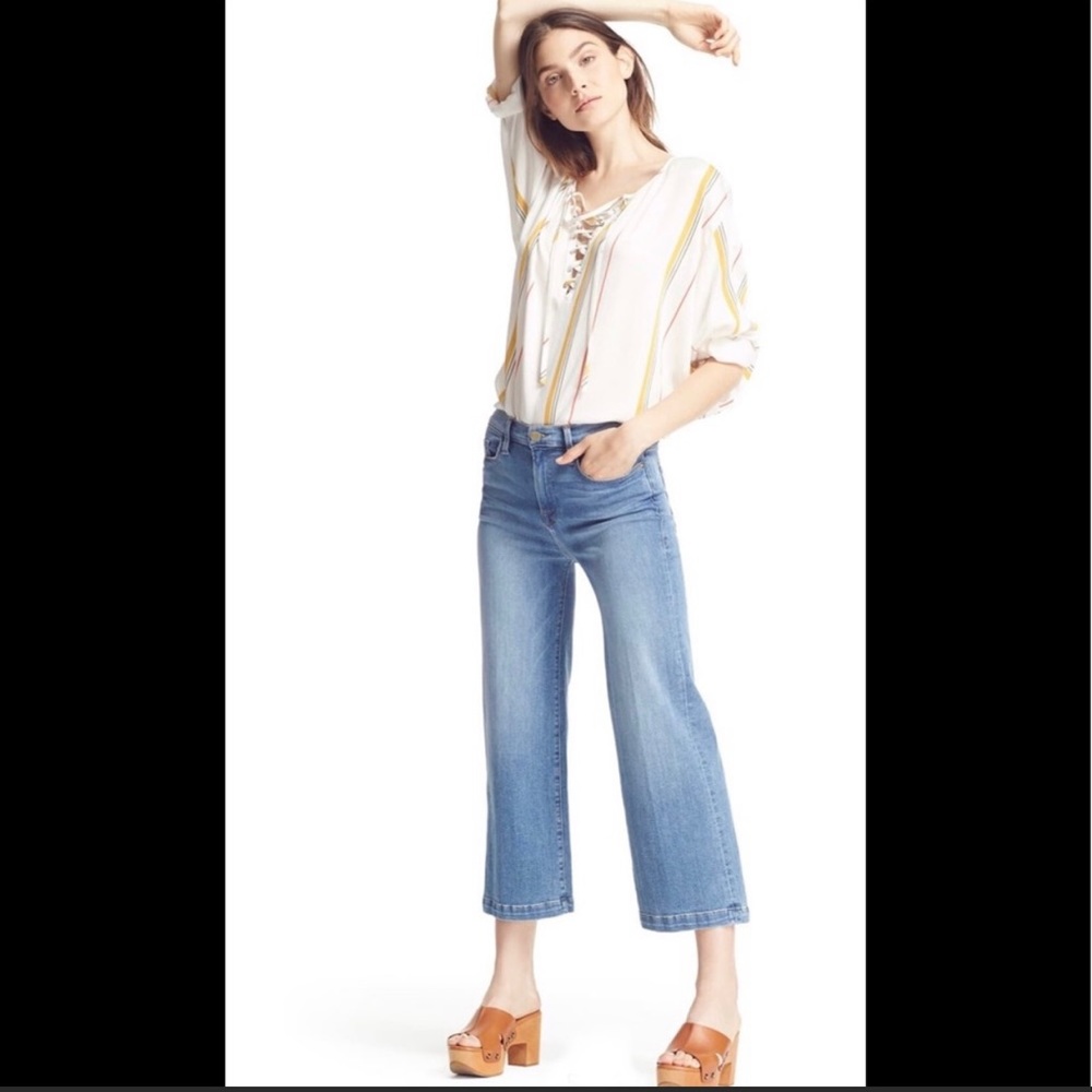FRAME Le Capri High Rise Crop Jeans Midland Beach